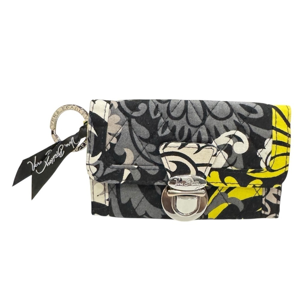 Vera Bradley Baroque Quick Swipe ID Wallet Key Ring Floral